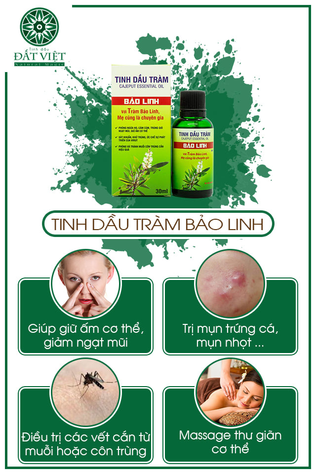 công dụng tinh dầu tràm bảo linh